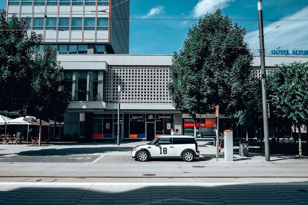 Commercial EV charging site.